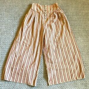 I love it High Waist Striped Wide Leg Cropped Pants